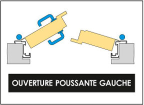 poussante porte coupe-feu 1h double gauche